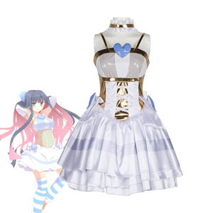 Disfraz de Pantimedias Angel, Vestido Lolita Blanco con Adornos Dorados para Mujer, Halloween, Actuación en Escenario - Product Image 2
