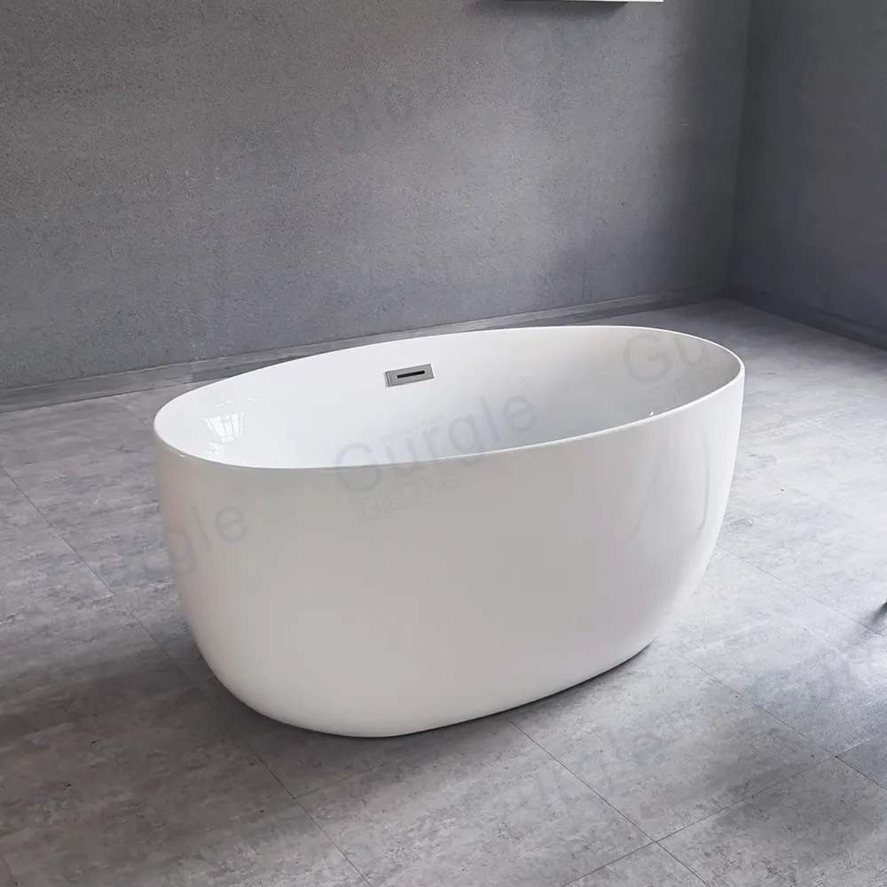 Small size freestanding acrylic square white soaking Japanese bathtubs