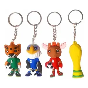 Kit de 4 porte-clés en peluche mascotte 3D pour la Coupe du monde 2026 - Product Image 4