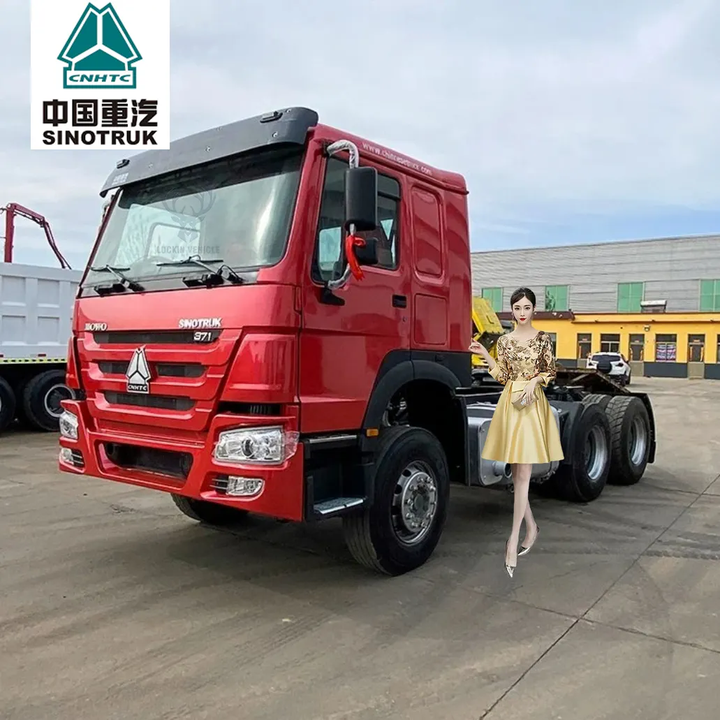 95%New Liangshan Sinotruck HOWO 10 Wheels 6X4 Tractor Truck Trailer Head 375Hp/371HP Used Tractors