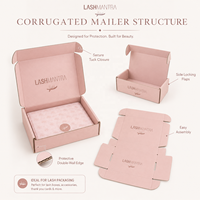 Boîte à maquillage personnalisée, emballages en papier, kits d'extensions de cils, emballages cosmétiques et de parfums, boîtes à cils roses, logo personnalisé