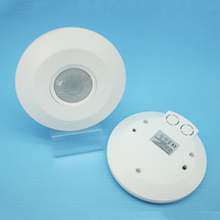 Capteur PIR monté au plafond, capteur de mouvement infrarouge, adapté aux LED, 110-240V/AC 50/60 HZ, blanc