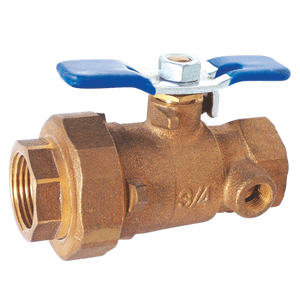 Tùy chỉnh đầy đủ cổng duy nhất kết thúc van bi bằng đồng với cống thải và đầu nữ cho hệ thống ống nước - Product Image 1