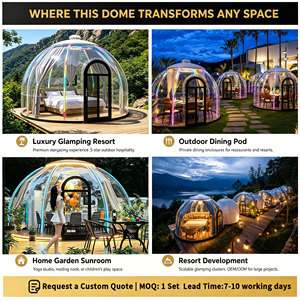 <span class=keywords><strong>Dôme</strong></span> en polycarbonate pour l'extérieur, maison bulle transparente en PC, tente imperméable pour observer les étoiles <span class=keywords><strong>avec</strong></span> fenêtres <span class=keywords><strong>de</strong></span> ventilation - Product Image 2