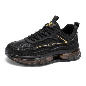 Men's Summer Casual Running Shoes <b>Top</b> Layer Breathable Fabric Durable <b>PVC</b> Sole Full-Length Air Cushion Lace-Up Anti-Slip for - Product Image 1