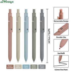 कस्टम लोगो यूनिसेक्स 0.5cs कम गुरुत्वाकर्षण जेल पेन मोर्ंडी विंटेज नीले रंग क्लिक एक्शन उच्च मूल्य कार्यालय उपहार उपयोग प्लास्टिक बनाया गया - Product Image 6