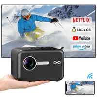 Nouveau projecteur portable mini A6 2025, 900 lumens ANSI, 4K, Linux TV, projecteur automatique