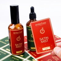 Rouleau d'étiquettes personnalisées autocollantes imperméables pour emballages de produits cosmétiques, étiquettes privées pour flacons de soins de la peau