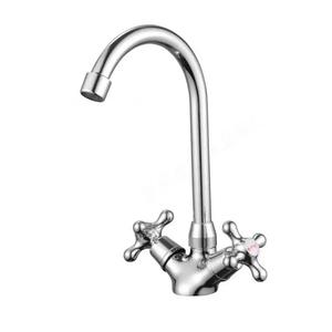Robinet de cuisine en cuivre rotatif NES--KT15 - Double poignée, eau chaude et froide, commande <span class=keywords><strong>universelle</strong></span> - Product Image 1