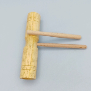 Orff Percussion Two Tone Wooden Block with Mallets Agogo Instrument For Kids <b>Musical</b> Education - Product Image 3