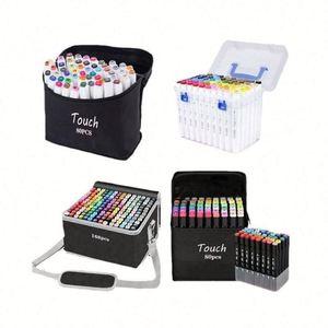 Ensemble de pinceaux marqueurs en gros, 24/36/48 couleurs, pour enfants, peinture à la main, double embout, animation - Product Image 4