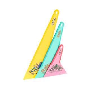 Kit de raclette triangulaire jaune en plastique de meilleure qualité pour emballage de voiture Kit d'installation de <span class=keywords><strong>film</strong></span> de fenêtre - Product Image 2