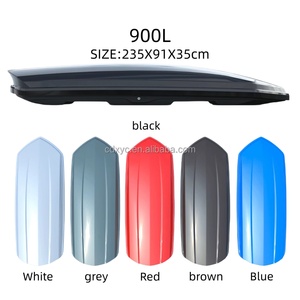 Boîte de rangement pour <span class=keywords><strong>toit</strong></span> de voiture et SUV, grande capacité 900L, étanche, avec serrure et en matériau ABS - Product Image 5