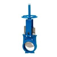 Vanne à guillotine en fonte GGG50 avec lame en acier inoxydable SS316 et actionneur pneumatique pour applications générales (eau, gaz, huile)