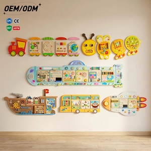 ของเล่นติดผนังรูปเรือโจรสลัด ของเล่นเสริมพัฒนาการแบบมอนเตสซอรี่ พร้อมรูปทรง คณิตศาสตร์ <span class=keywords><strong>ภาษา</strong></span>อังกฤษ เกมฝึกตรรกะและเขาวงกต - Product Image 1