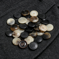 Bouton en résine imitation corne de luxe, bouton à 4 trous pour manteau et costume en laine, boutons durables à motif écaille de tortue