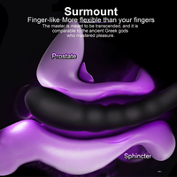 Anneau vibrant en silicone écologique pour homme, télécommande sans fil via APP, pour usage anal, avec perles et fonction de blocage du sperme