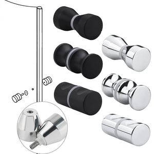 Modern Double-Sided Sliding Shower <strong>Door</strong> Handle <strong>Knob</strong> with Polished Chrome Finish Solid SUS304 Stainless Steel for Glass <strong>Doors</strong> - Product Image 4