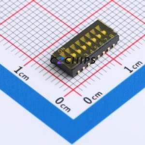 DU-08P DIP Switch SMD,P=1.27mm Switch Single Pole Single Throw 8 1.27mm 25mA - Product Image 1