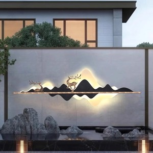 Lampe solaire murale LED extérieure, longue bande lumineuse pour jardin, villa, cour, décoration paysagère - Product Image 1