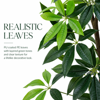 Arbre de la prospérité artificiel réaliste de 160 cm avec pot, ignifuge, certifié GPSR, pour la décoration de bureaux, hôtels et événements, emballage KD, OEM ODM