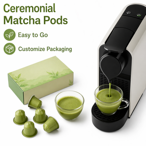 Premium Matcha Capsules Ceremonial Grade Coffee Machine Compatible Sugar Free Green <strong>Tea</strong> for Latte Smoothie <strong>UK</strong> OEM - Product Image 1