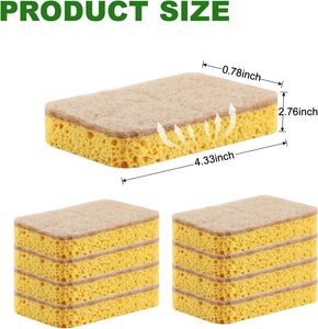 Éponge de cuisine biodégradable naturelle en cellulose et noix de coco, compostable et écologique, vente en gros - Product Image 2