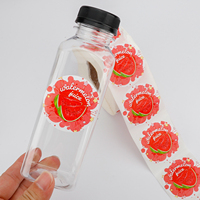 Étiquettes de bouteille d'entreprise d'emballage alimentaire personnalisées autocollants de boîte de magasin de fruits faits à la main avec des étiquettes de fraises sucrées