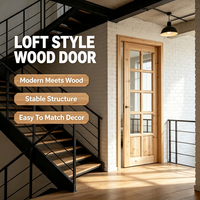 Porte intérieure en bois de cèdre massif, durable, en bois naturel, avec vitrage, pour intérieur commercial