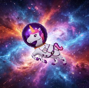 Globo Metálico de Aluminio con Forma 4D de Animales Espaciales de Dibujos Animados y Astronautas, con Impresión Ecológica en Huecograbado - Product Image 1