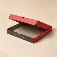 Scatole per Pizza Personalizzate con Logo, 13 Pollici, Scatola in Plastica per Pizza, Scatole Ondulate per Consegna, Scatole per Asporto Pizza Stampate su Misura