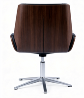 Chaise de bureau en cuir haut de gamme à dossier haut, design ergonomique, accoudoirs fixes, fonction pivotante inclinable pour la maison/le bureau