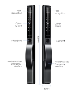 Serrure de porte intelligente en aluminium entièrement automatique, électronique, avec reconnaissance faciale et empreinte digitale, <span class=keywords><strong>haute</strong></span> <span class=keywords><strong>sécurité</strong></span>, serrure numérique <span class=keywords><strong>à</strong></span> combinaison pour application Tuya - Product Image 4