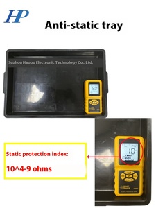 ถาดพลาสติกสี่เหลี่ยมสีดำป้องกันไฟฟ้าสถิตย์ สำหรับเก็บชิ้นส่วนอิเล็กทรอนิกส์แบบแบน สำหรับชิ้นส่วนกล้อง - Product Image 3