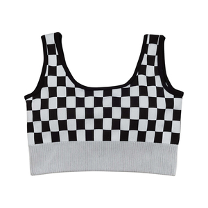 Sin aranceles, póngase en contacto conmigo GT1189 RTS 2025, ropa atlética de tendencia para mujer, ropa vaquera de alta calidad para mujer, chaleco negro a cuadros - Product Image 1