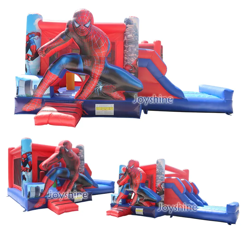 Fait main à air Spiderman pour enfants, maison à rebond gonflable de luxe, grande taille