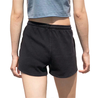 Shorts larges en tissu gaufré pour femmes, style streetwear, avec taille élastique, broderie de lettres personnalisée, cordon de serrage et dentelle