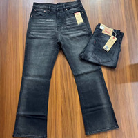 Jean slim droit pour homme, taille mi-haute, délavage moyen, en denim, idéal pour l'été - Vente en gros