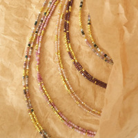 Collier délicat en perles de pierres précieuses facettées, en acier inoxydable, bijoux de boutique, cadeau pour femmes