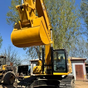 รถขุด CAT 350 สีเหลือง ระบบไฮดรอลิก ติดตั้งบนราง สำหรับงานก่อสร้าง - Product Image 5