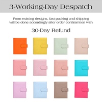 Hongbo Best Seller 12-Color A7 Pebble Leather Budget Binder 6-Ring Bound Spiral B5 A5/A6 Y compris Loose-leaf Fly Leaf