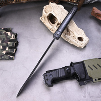 Couteau de chasse et de camping Hongrui 2026, nouvelle arrivée, style Tanto, lame fixe avec manche en G10 et étui K