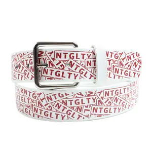 Graffiti style pu men belt pin buckle high quality pop belt for man