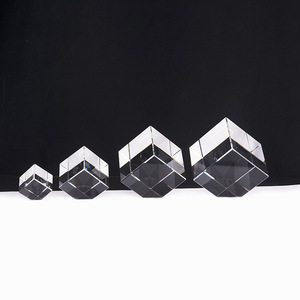 Honor Of Crystal kustom blok kubus kristal K9 kubus kristal kosong bening untuk ukiran Laser 3d