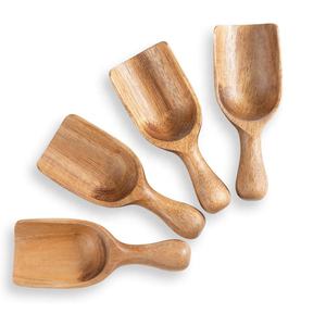 Juego de 4 cucharas de café de madera para café molido Cuchara medidora para frijoles azúcar especias <span class=keywords><strong>Mini</strong></span> cuchara de café de madera - Product Image 1