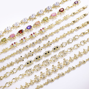 CM14Kgold Plated Jewelry Wholesale Zircon <strong>Cute</strong> Turtle Elephant Other Animal Series <strong>Bracelet</strong> Best Selling Style Men Women Pulsera - Product Image 1