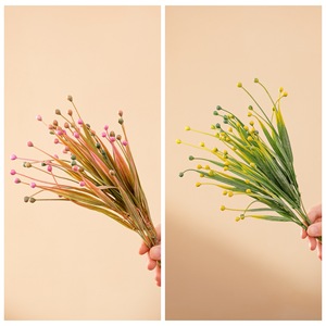 Bouquet de fleurs artificielles CallaFloral rose et jaune en plastique pour décoration de mariage - Product Image 3
