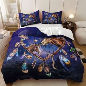 Parure <span class=keywords><strong>de</strong></span> lit <span class=keywords><strong>de</strong></span> luxe moderne imprimée en 3D avec motif <span class=keywords><strong>de</strong></span> feuilles sans fin violettes, <span class=keywords><strong>de</strong></span> haute qualité, douce, 500TC, personnalisable - Product Image 5