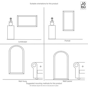 Espejo de Pared Rectangular Metálico Dorado con Diseño de Rejilla - 200cm X 120cm - Product Image 6