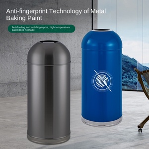 Thùng rác thương mại cỡ lớn, tròn, không nắp, kiểu dáng sáng tạo, dùng cho quán trà sữa và quán cà phê - Product Image 4